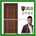 2014 popular Interior melamine wooden door with alu strips design